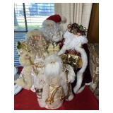 Lot of four Santa Claus tree toppers