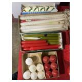 Christmas candles and napkin rings