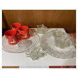Christmas lot with glass trays, star