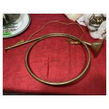 Decorative brass Christmas trumpet decor