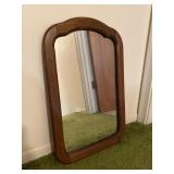 Vintage wood framed wall mirror