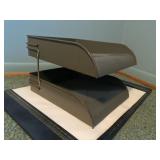 Industrial metal file organizer & paper desk pad