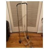 Chrome folding metal luggage cart