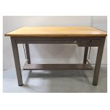 Industrial wood-top drafting table