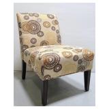 Circle pattern armless accent chair