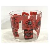 Vintage bar glass ice bin