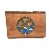Vintage reclaimed wood duck clock
