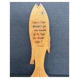 Wurts Creation vintage wood fish plaque