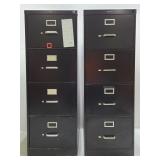 Hon & Anderson Hickey tall 4 drawer file cabinets