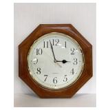 Vintage wood framed quartz wall clock