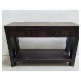 Dark wood console table