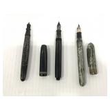 3 vintage ink pens