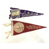 Pair of souvenir pennants