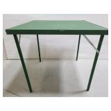 Wood folding card table