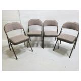 Four badded Meco USA tolding chairs