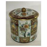 Vintage Daher floral tin w/ lid