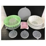 Pair of vintage Tupperware jello molds
