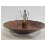 Vintage Walnut Nut Bowl