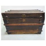 Antique wood trunk