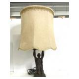 Vintage brass figure lamp