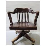 Antique wood desk chair