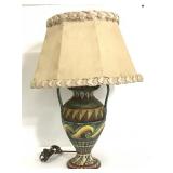 Ornate table lamp with Edward Alden shade