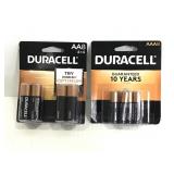 2 packs of Duracell batteries AA & AAA