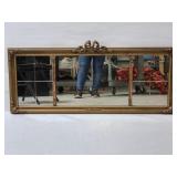 Antique long mirror w/ wire hanger