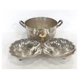 Two pieces of silver plated hollowware