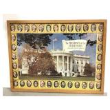 Framed "Presidents of the US & White House" puzzle