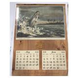 Lot of 7 vintage Seagrams wildlife calendar prints