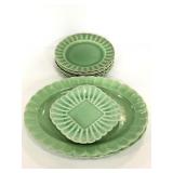 Lot of assorted Jade Ware by Sebring plates