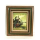 Vintage oil painting by summer