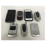 Lot of 7 cell phones various brands