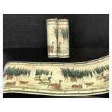 Three rolls of Solitude duck wallpaper border