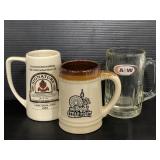 Cedar Point, A&W, and Stroh souvenir mugs