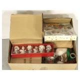 Lot of assorted vintage Christmas ornaments/ decor