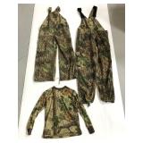 Hunting camo overalls and long sleeve