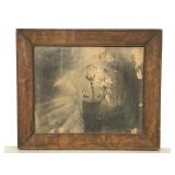 Antique wood framed portrait