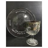 Bicentennial plate and challis