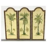 Palm tree wall art trio