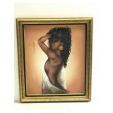 Framed woman painting