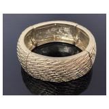 Lia Sophia gold tone cuff stretch bracelet