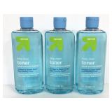 Three bottles of Up & Up deep clean toner