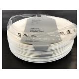 Lot of Made by Design white glass dinner plates