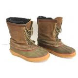 Sub temp leather and rubber work boots