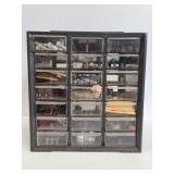 Hardware 21 drawer organizer with contents