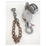 Chain and pulleys