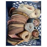 Sand paper in plastic crate