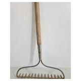Metal and wood rake